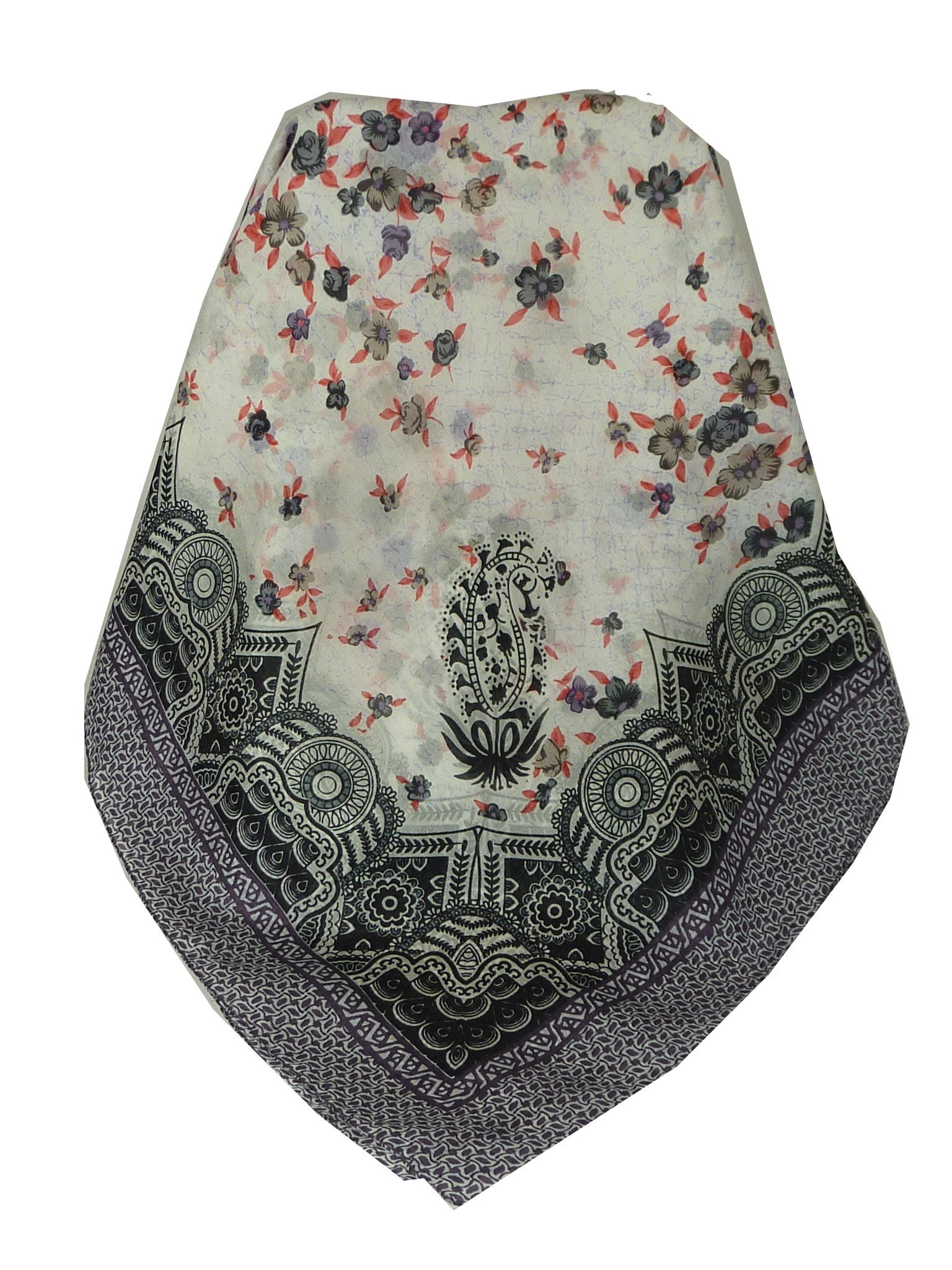 Mulberry Silk Classic Square Scarf Shirim Blue by Pashmina & Silk