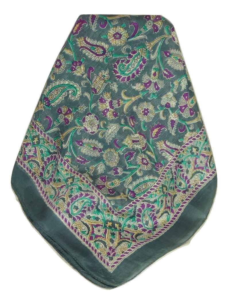 Mulberry Silk Classic Square Scarf Tashi Pearl by Pashmina & Silk