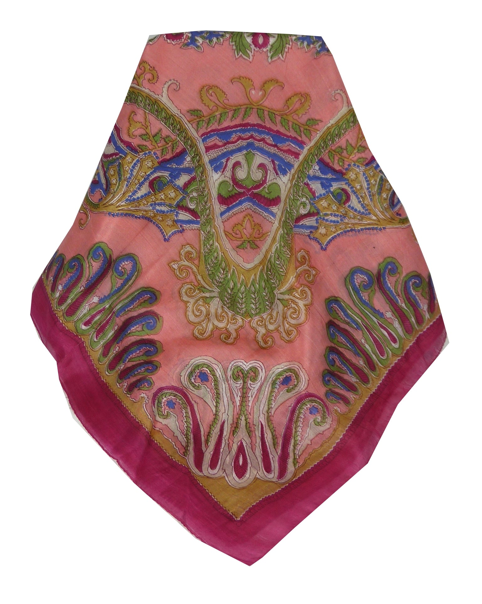 Classic Sciarpa Quadrata Seta di Gelso Querim Pink da Pashmina & Silk