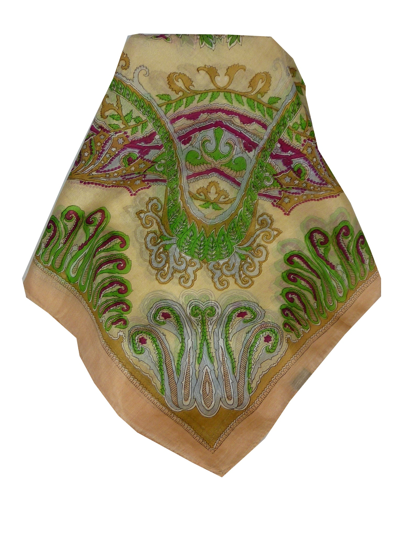 Classic Sciarpa Quadrata Seta di Gelso Querim Peach da Pashmina & Silk