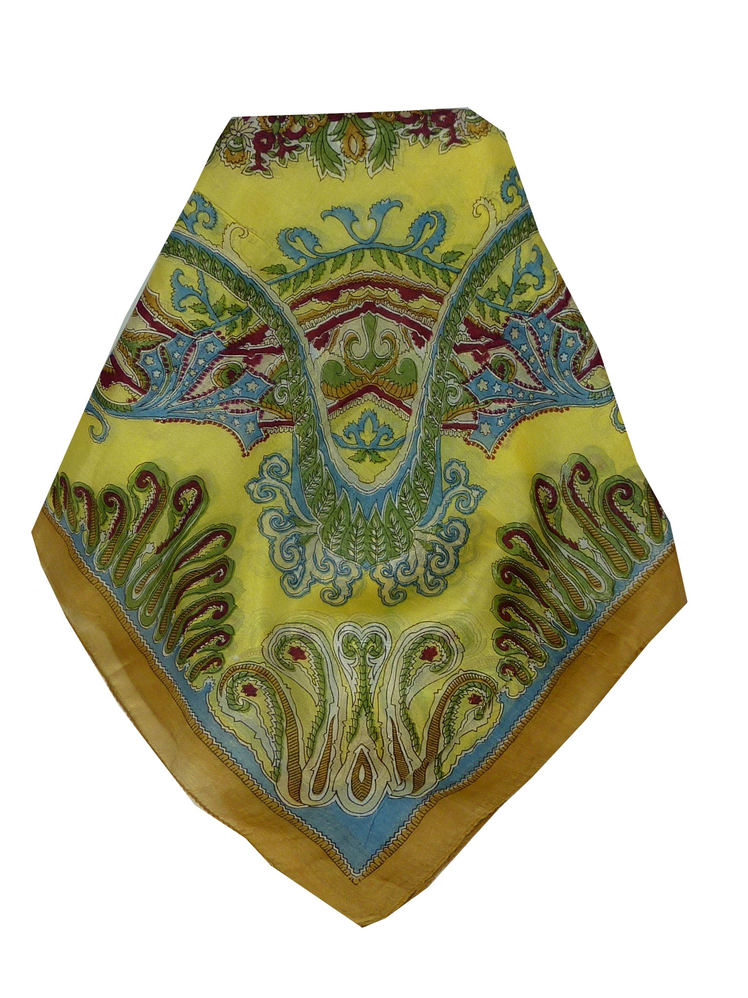 Classic Sciarpa Quadrata Seta di Gelso Querim Gold da Pashmina & Silk