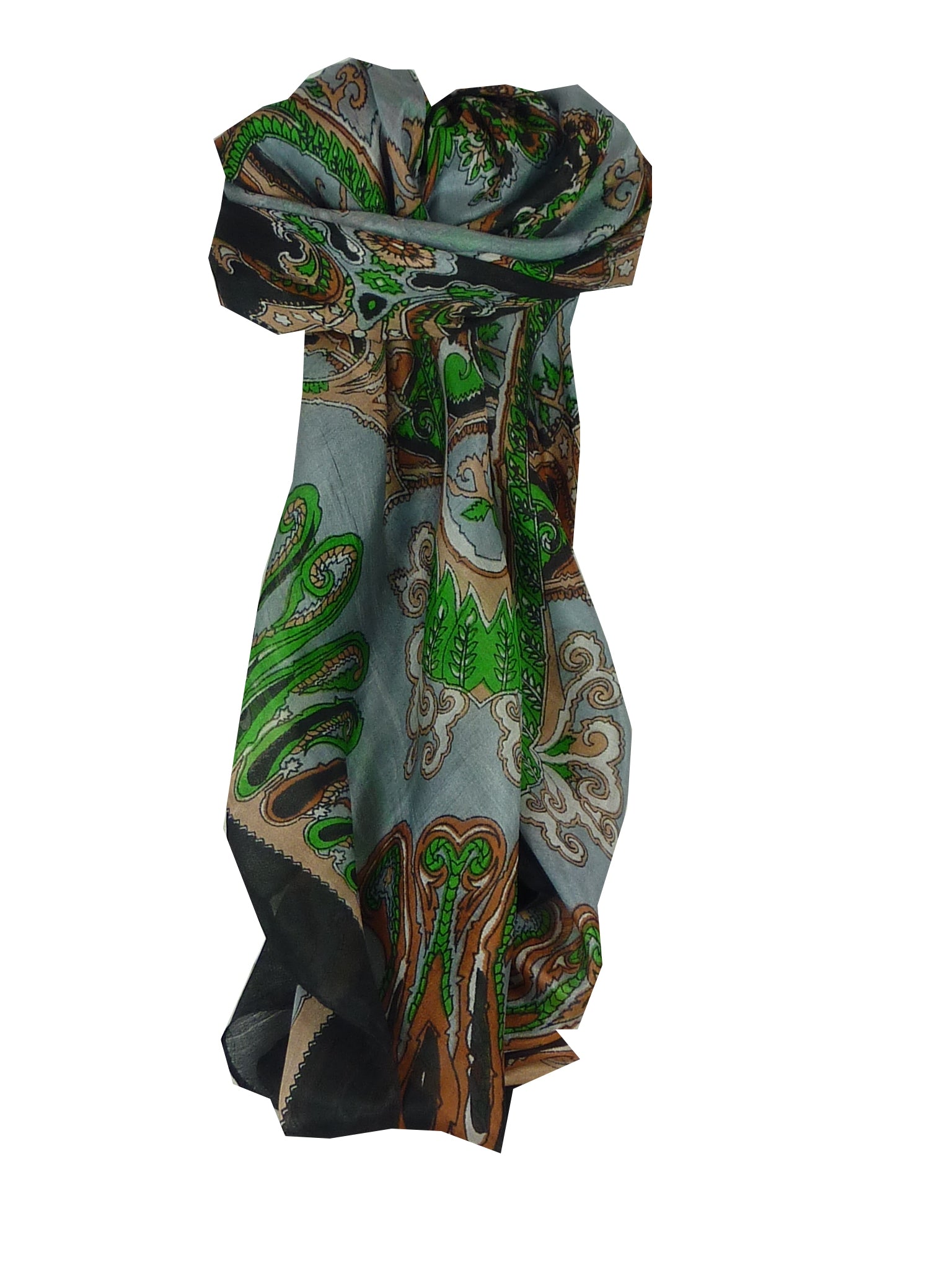 Classic Sciarpa Quadrata Seta di Gelso Querim Black da Pashmina & Silk