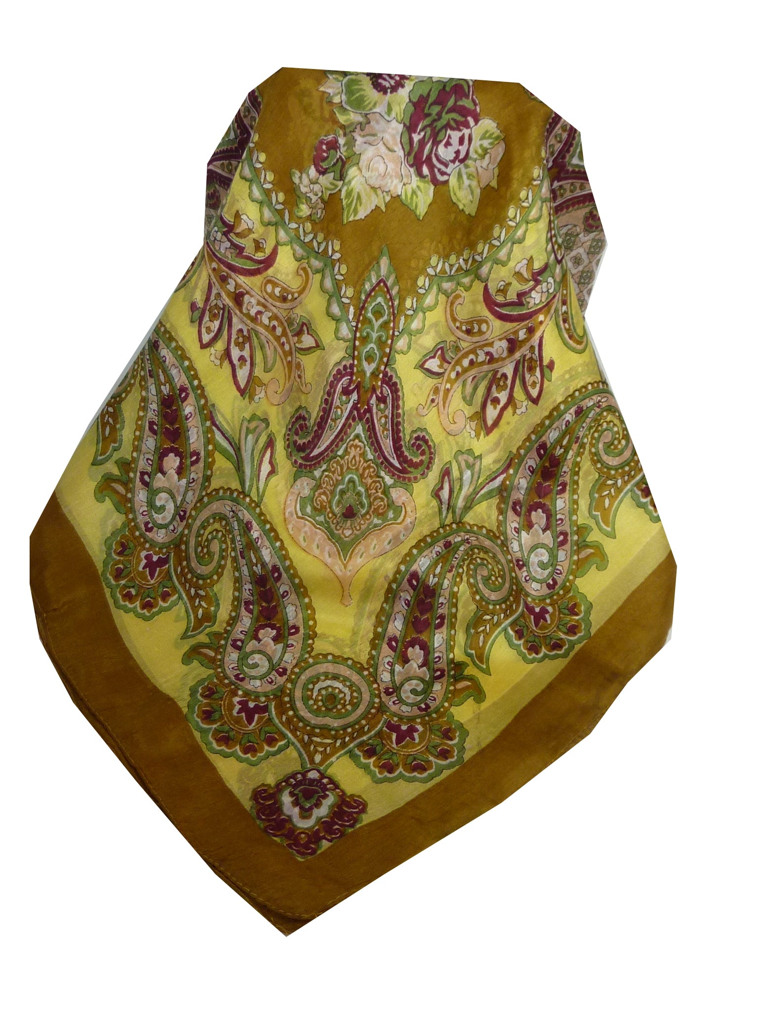 Mulberry Silk Classic Square Scarf Orissa Caramel by Pashmina & Silk
