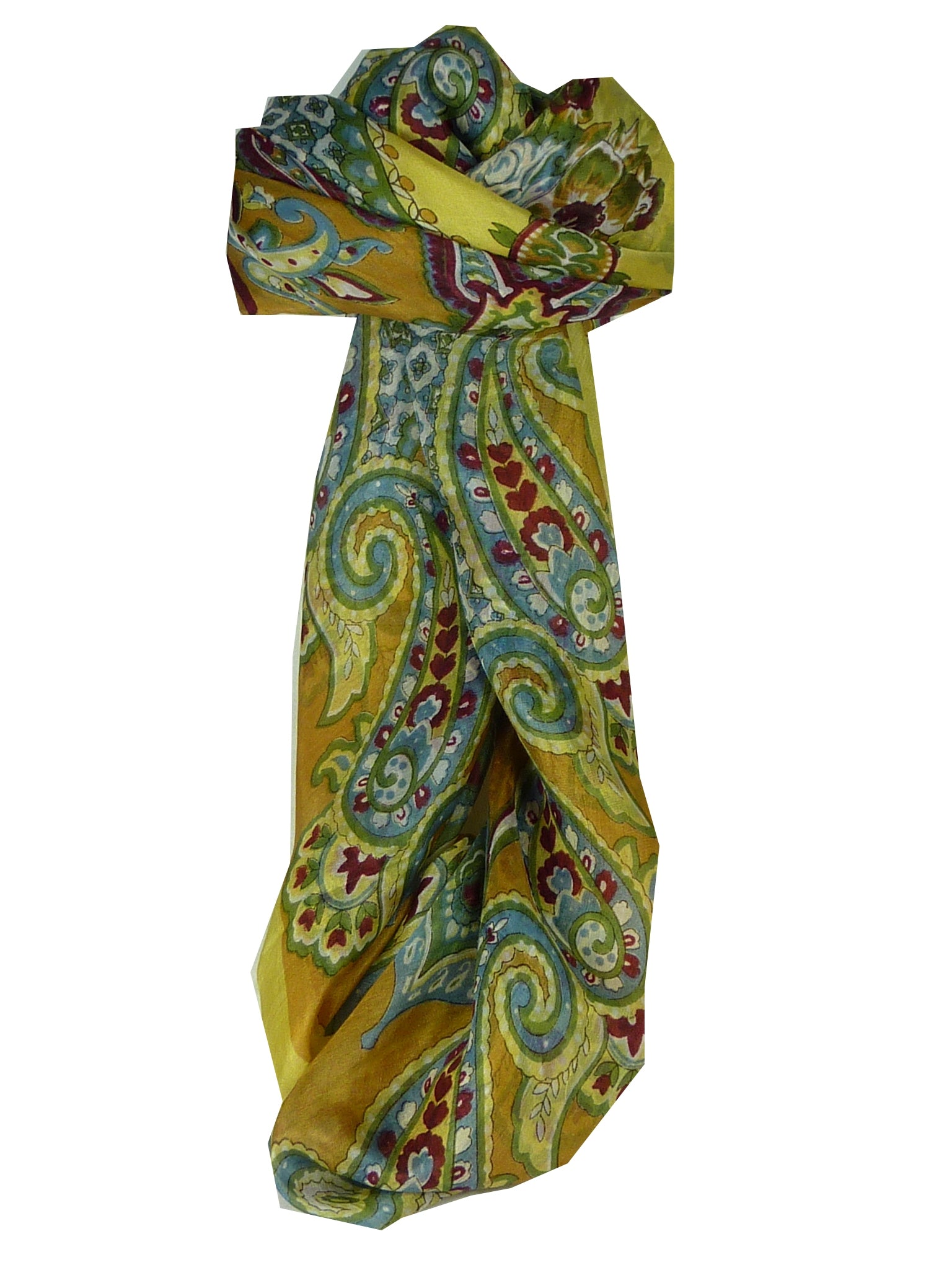 Mulberry Silk Classic Square Scarf Orissa Gold by Pashmina & Silk