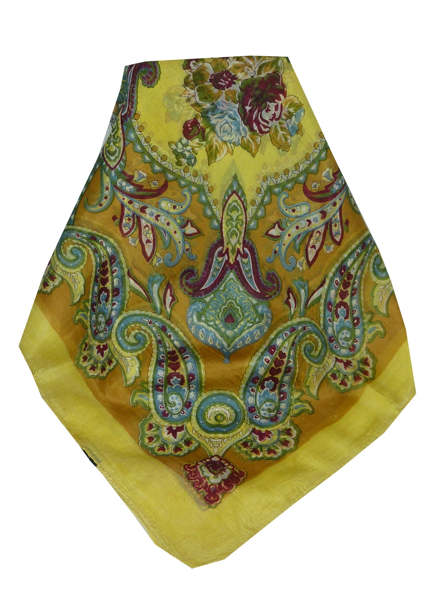 Mulberry Silk Classic Square Scarf Orissa Gold by Pashmina & Silk