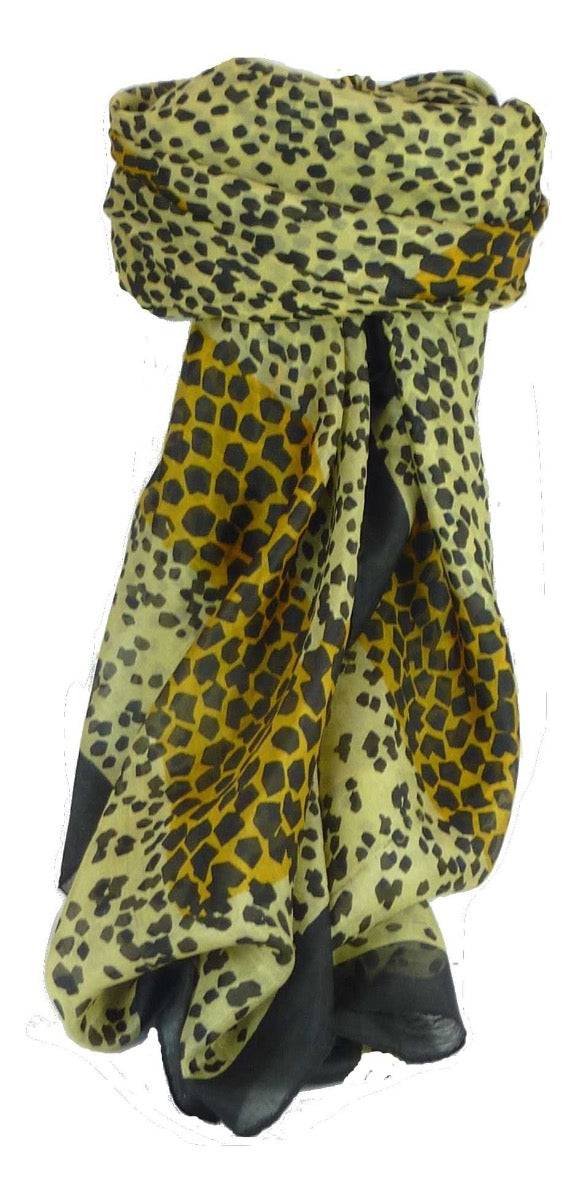 Mulberry Silk Classic Square Scarf Leopard by Pashmina & Silk