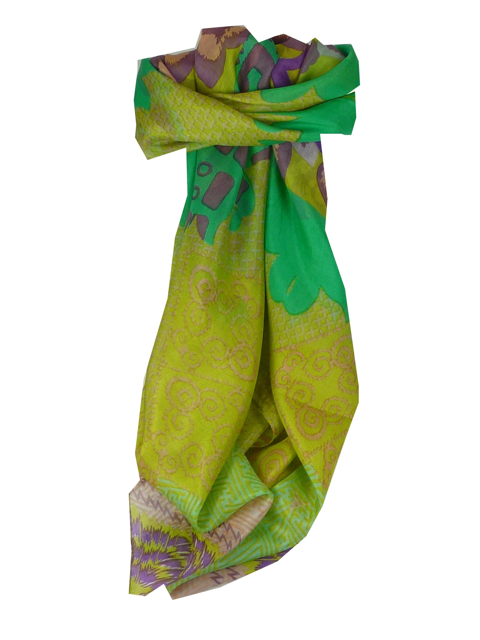 Mulberry Silk Classic Square Scarf Maya Gold by Pashmina & Silk