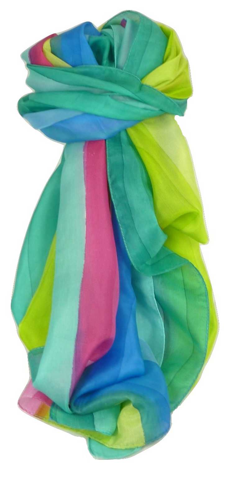 Sciarpa Lunga di Seta di Gelso Classic Rainbow Bassi da Pashmina & Silk