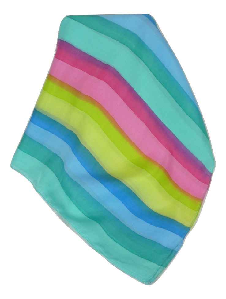 Sciarpa Lunga di Seta di Gelso Classic Rainbow Bhat da Pashmina & Silk