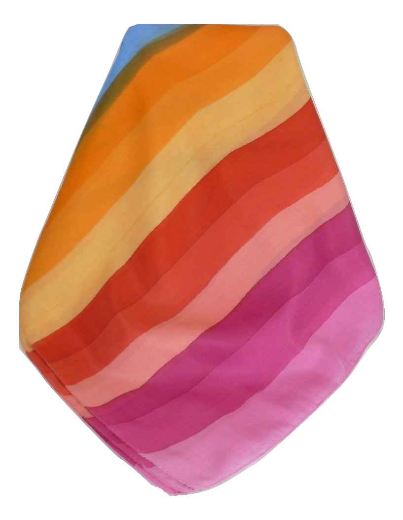 Sciarpa Lunga di Seta di Gelso Classic Rainbow Borah da Pashmina & Silk