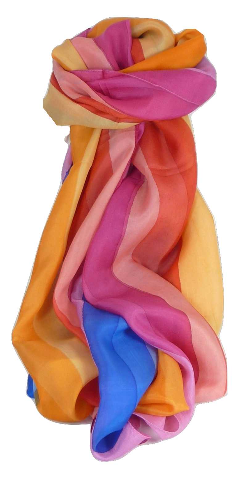 Sciarpa Lunga di Seta di Gelso Classic Rainbow Borah da Pashmina & Silk