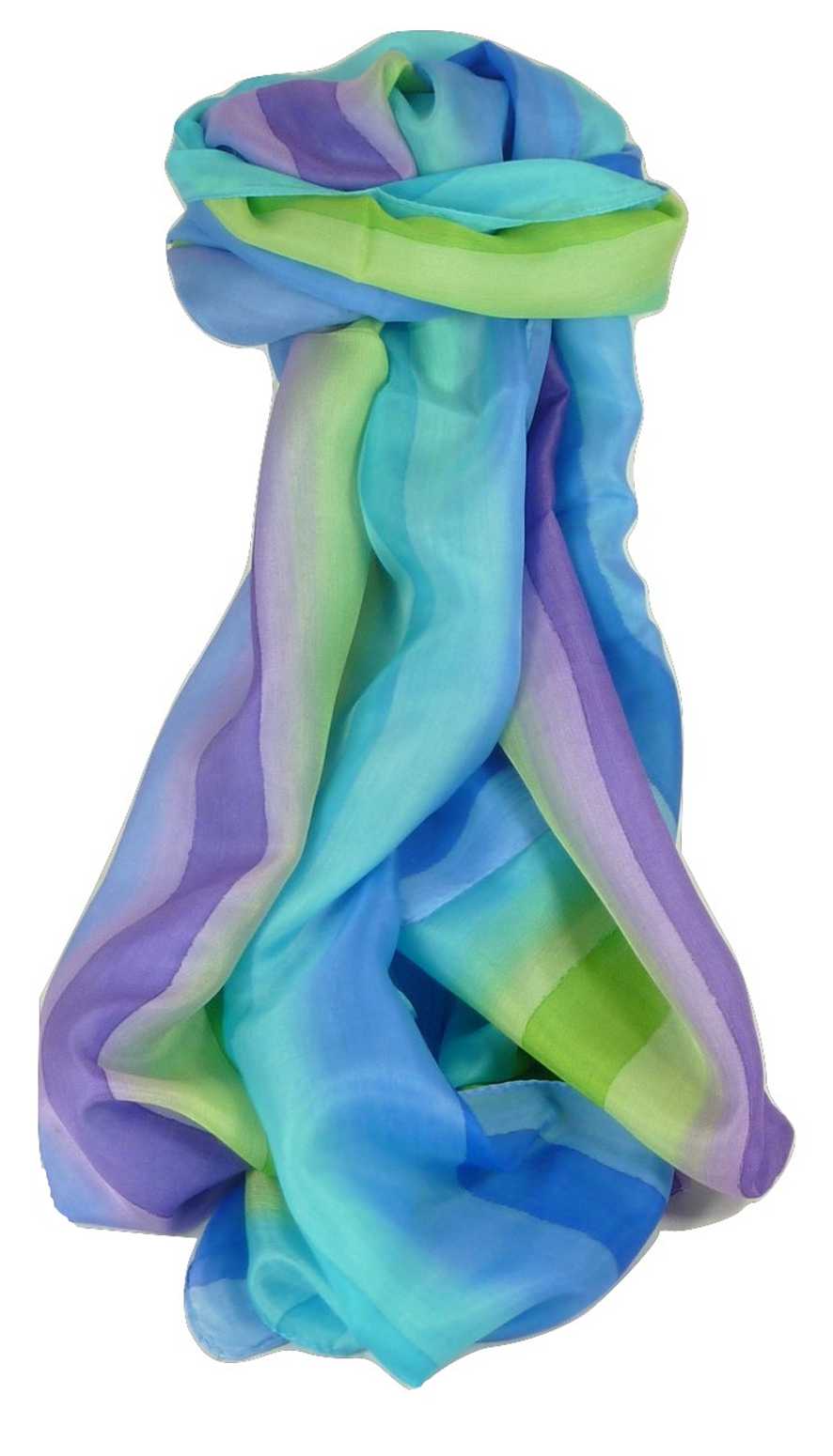 Sciarpa Lunga di Seta di Gelso Classic Rainbow Char da Pashmina & Silk