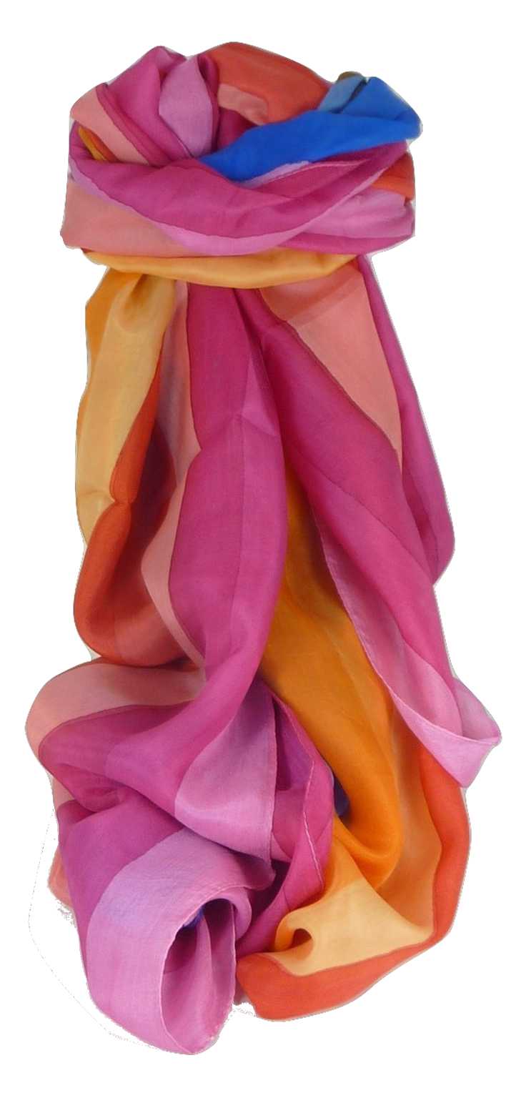 Sciarpa Lunga di Seta di Gelso Classic Rainbow Cherian da Pashmina & Silk