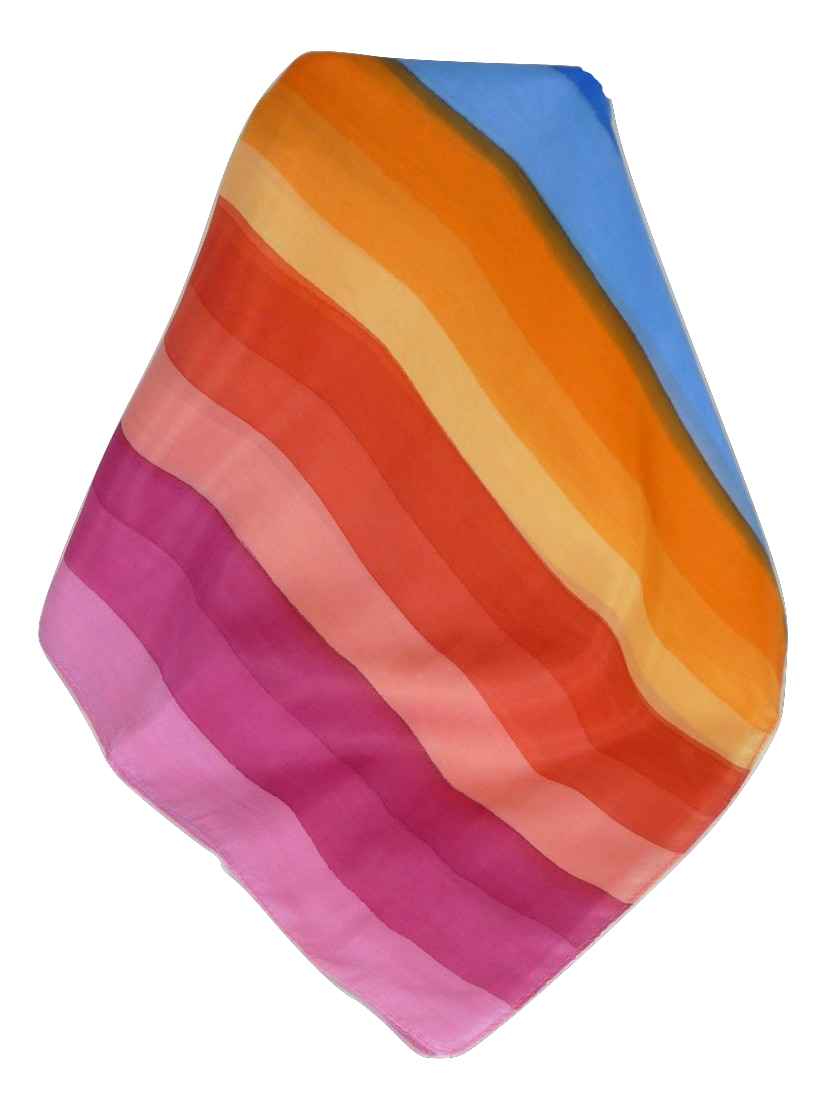 Sciarpa Lunga di Seta di Gelso Classic Rainbow Cherian da Pashmina & Silk