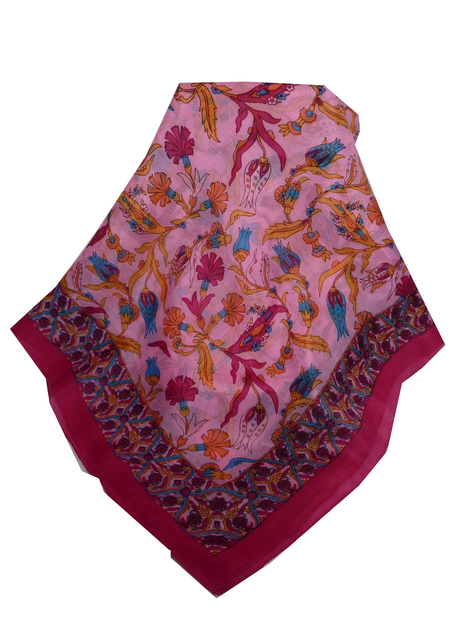Mulberry Silk Classic Square Scarf Hestia Carmine by Pashmina & Silk