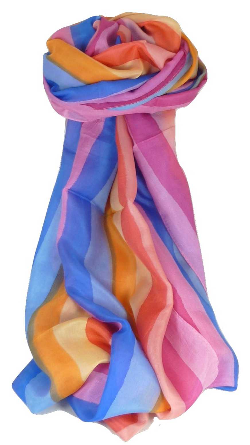 Sciarpa Lunga di Seta di Gelso Classic Rainbow Deo da Pashmina & Silk