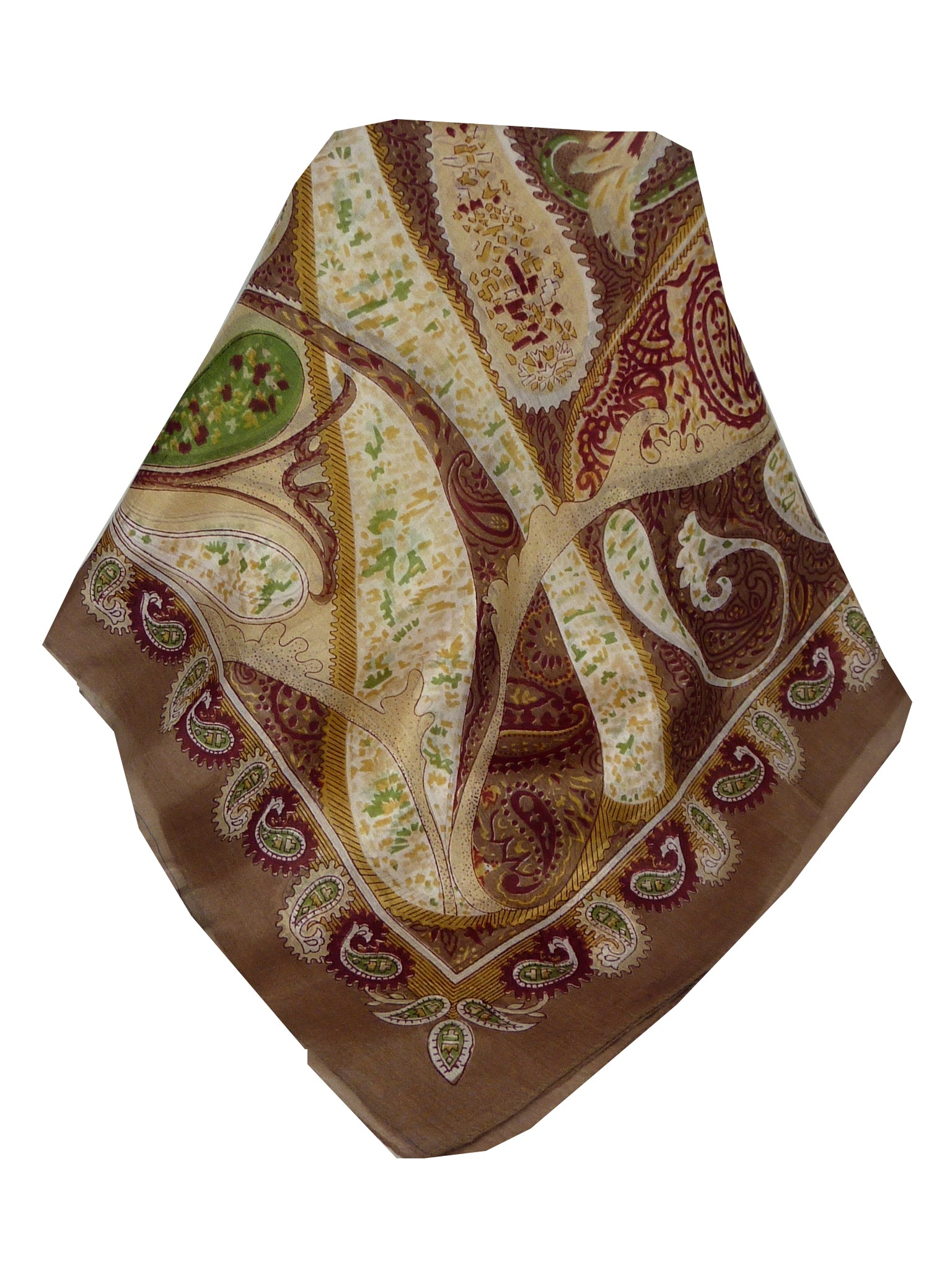 Classic Sciarpa Quadrata Seta di Gelso Indore Caramel da Pashmina & Silk