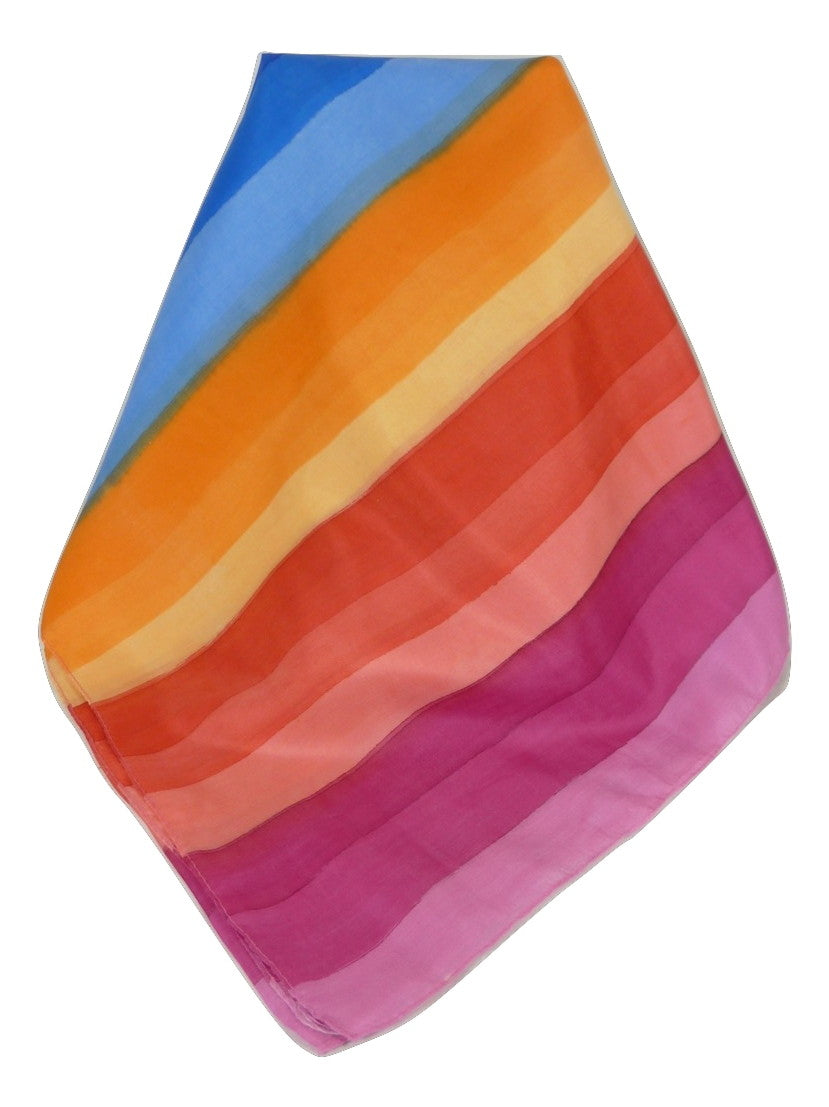 Sciarpa Lunga di Seta di Gelso Classic Rainbow Dhar da Pashmina & Silk