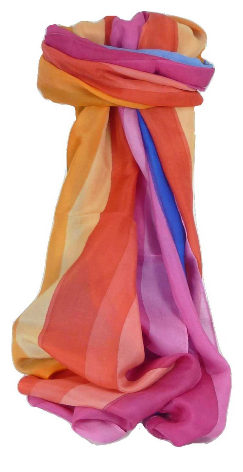 Sciarpa Lunga di Seta di Gelso Classic Rainbow Dhar da Pashmina & Silk