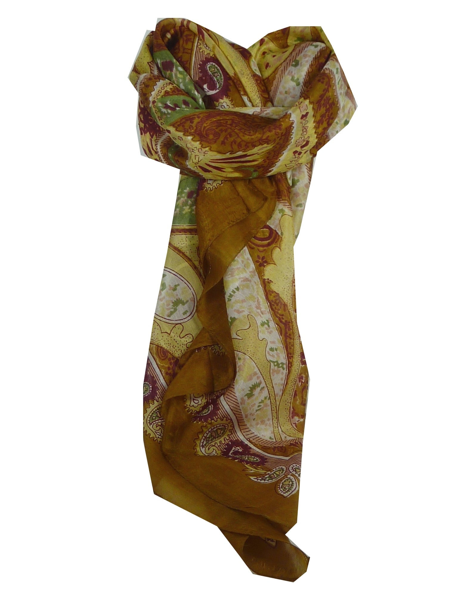 Classic Sciarpa Quadrata Seta di Gelso Indore Gold da Pashmina & Silk