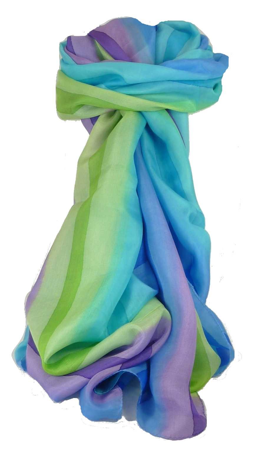 Sciarpa Lunga di Seta di Gelso Classic Rainbow Kaif da Pashmina & Silk