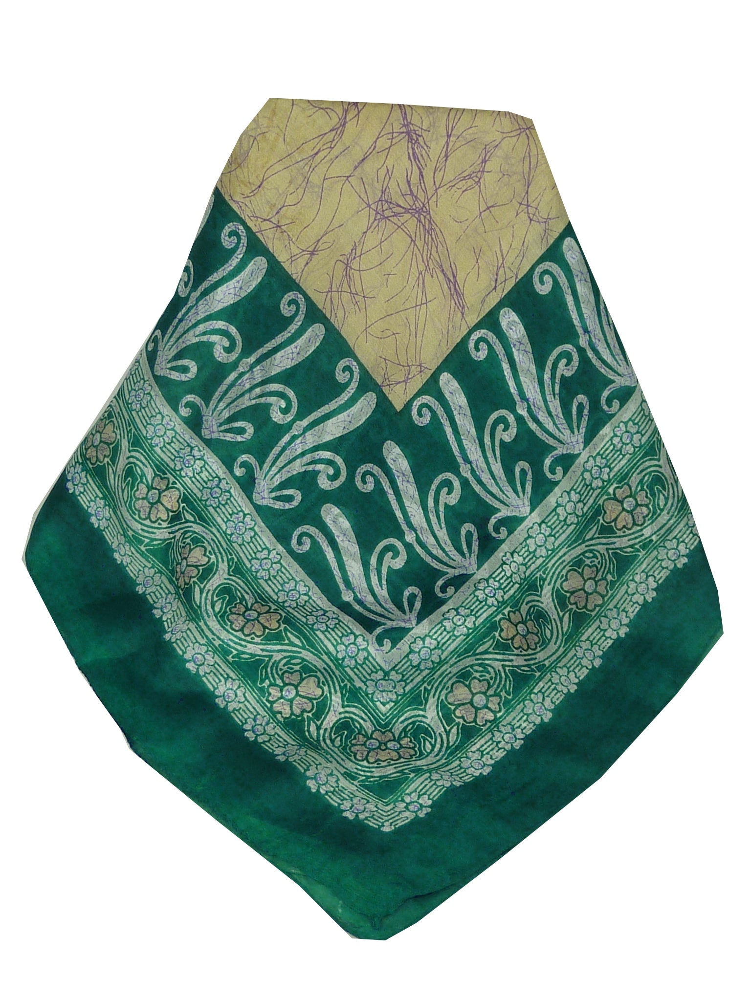 Mulberry Silk Classic Square Scarf Geena Teal by Pashmina & Silk