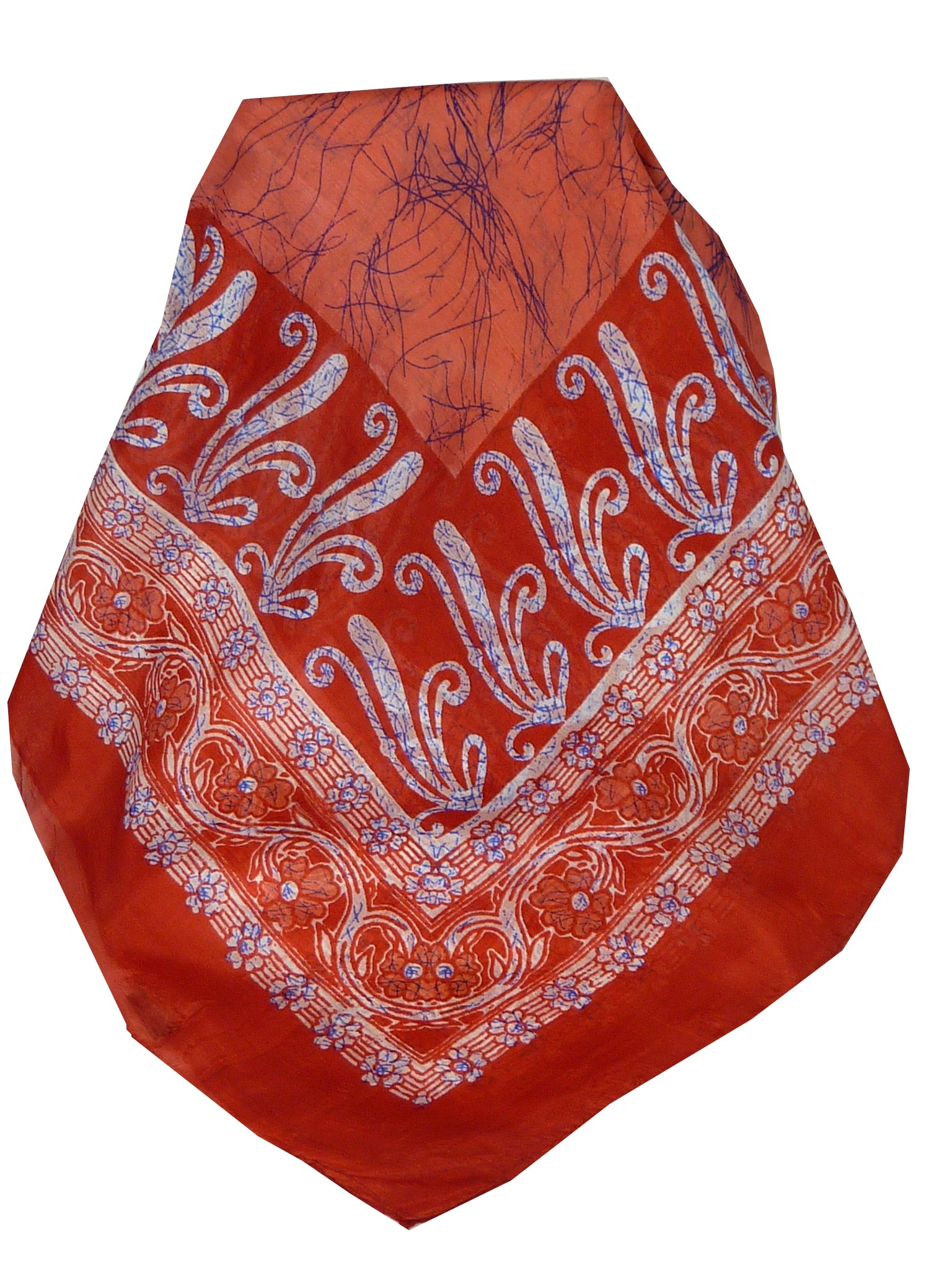 Mulberry Silk Classic Square Scarf Geena Red by Pashmina & Silk