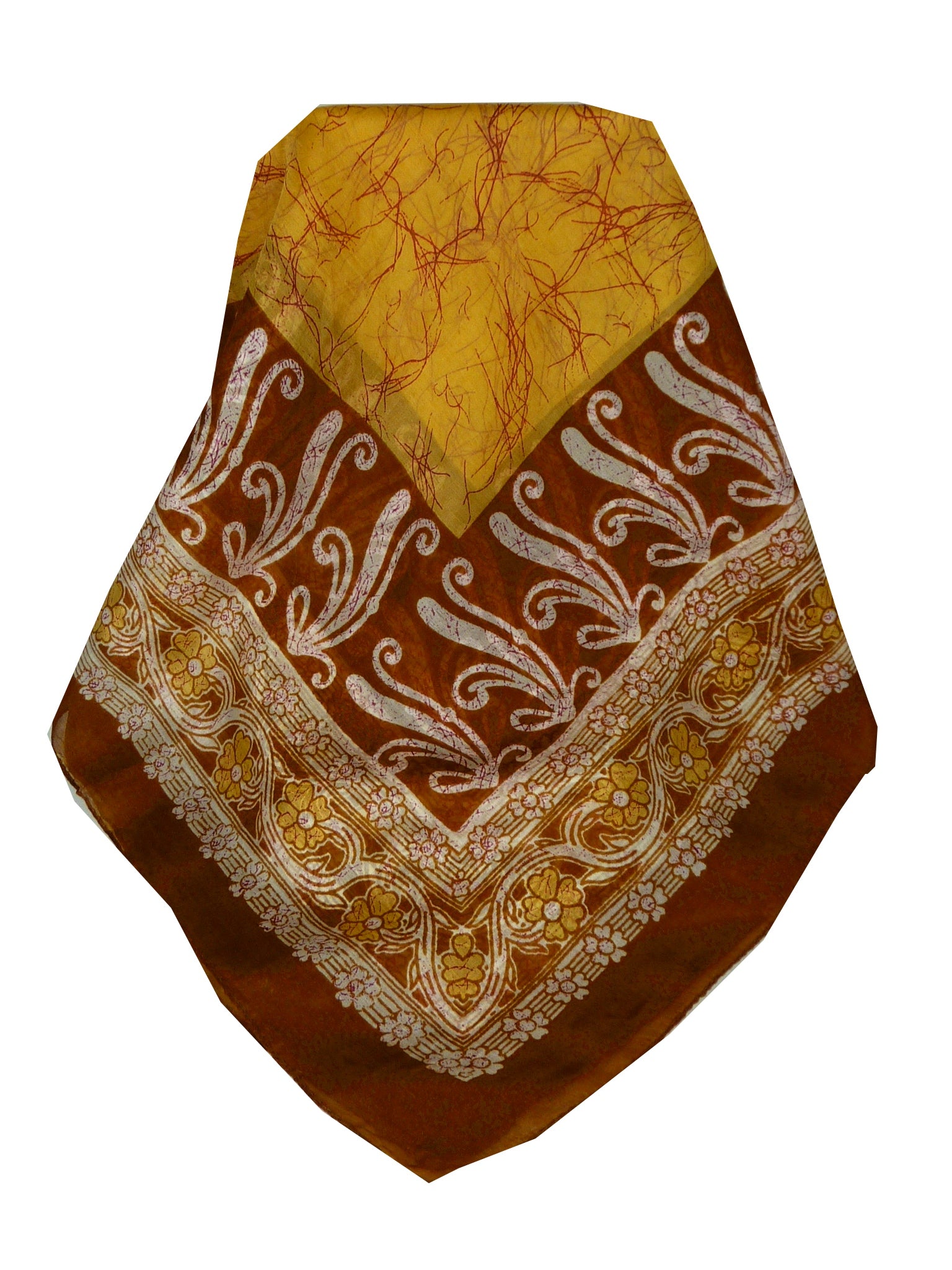 Mulberry Silk Classic Square Scarf Geena Caramel by Pashmina & Silk