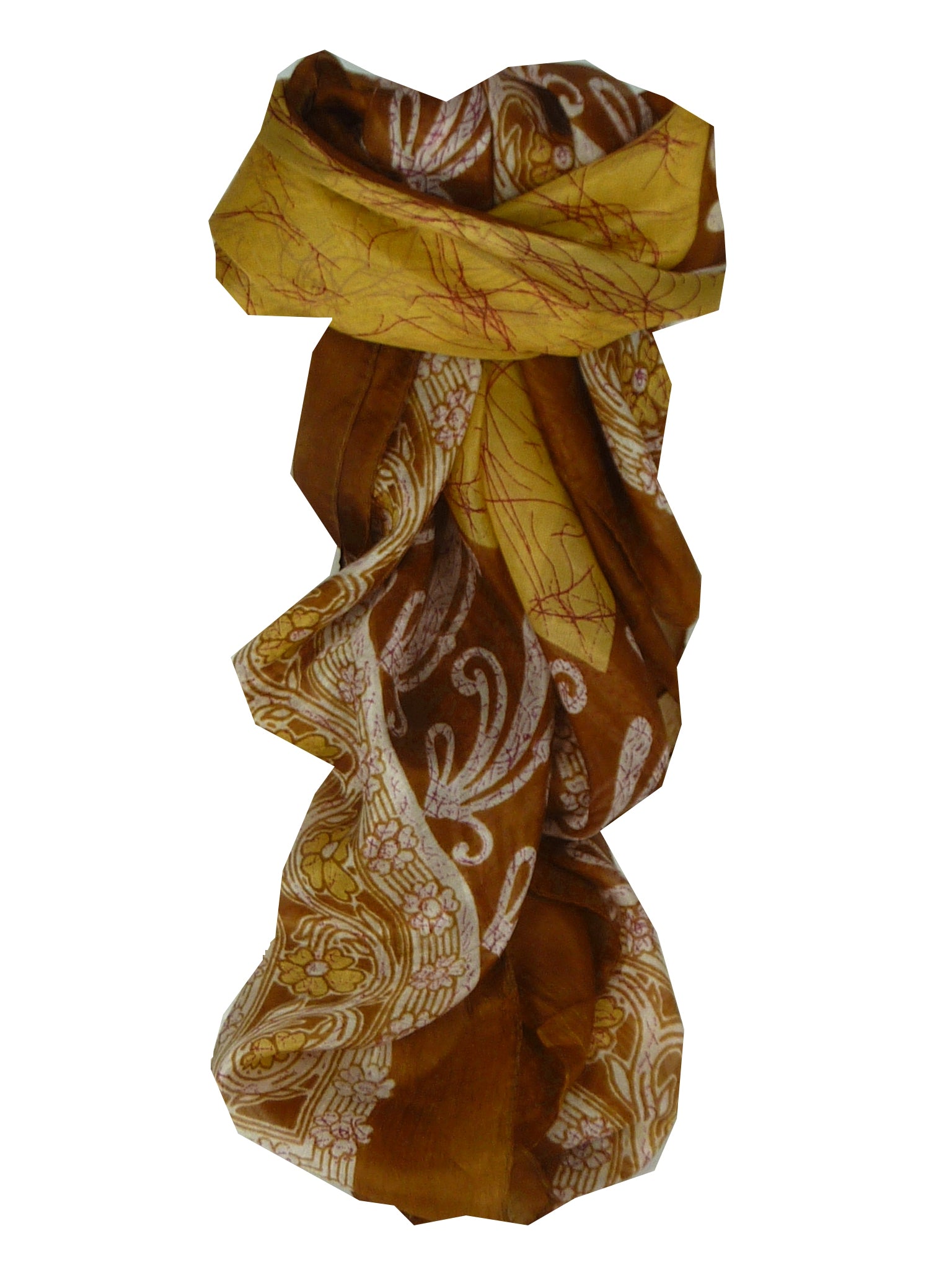 Mulberry Silk Classic Square Scarf Geena Caramel by Pashmina & Silk