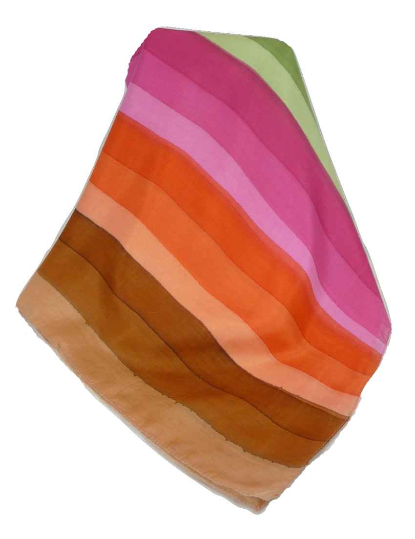 Sciarpa Lunga di Seta di Gelso Classic Rainbow Kholi da Pashmina & Silk