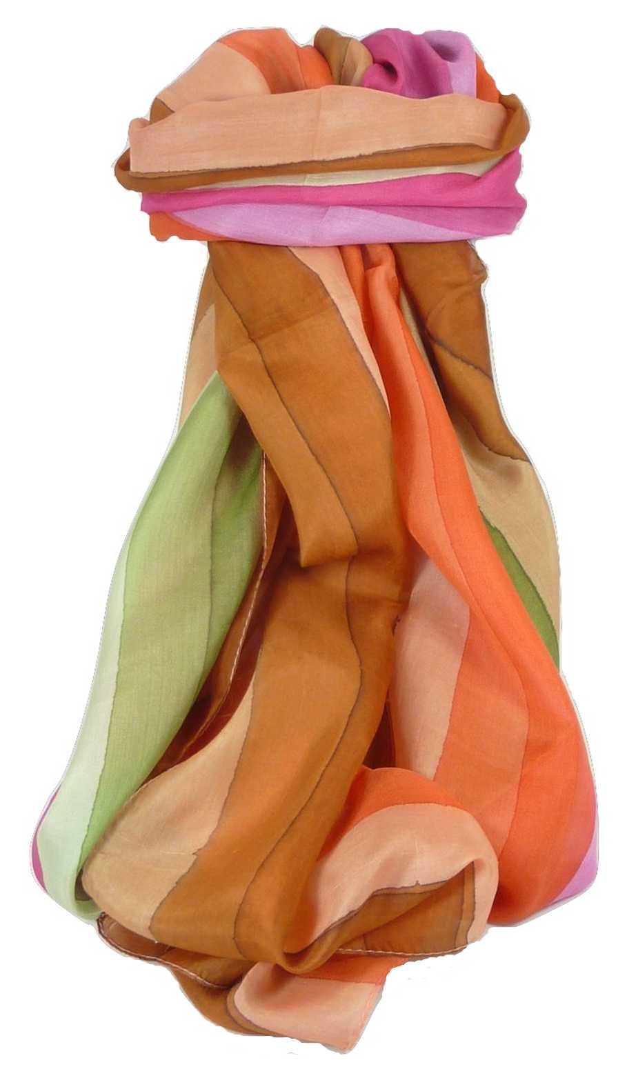 Sciarpa Lunga di Seta di Gelso Classic Rainbow Kholi da Pashmina & Silk