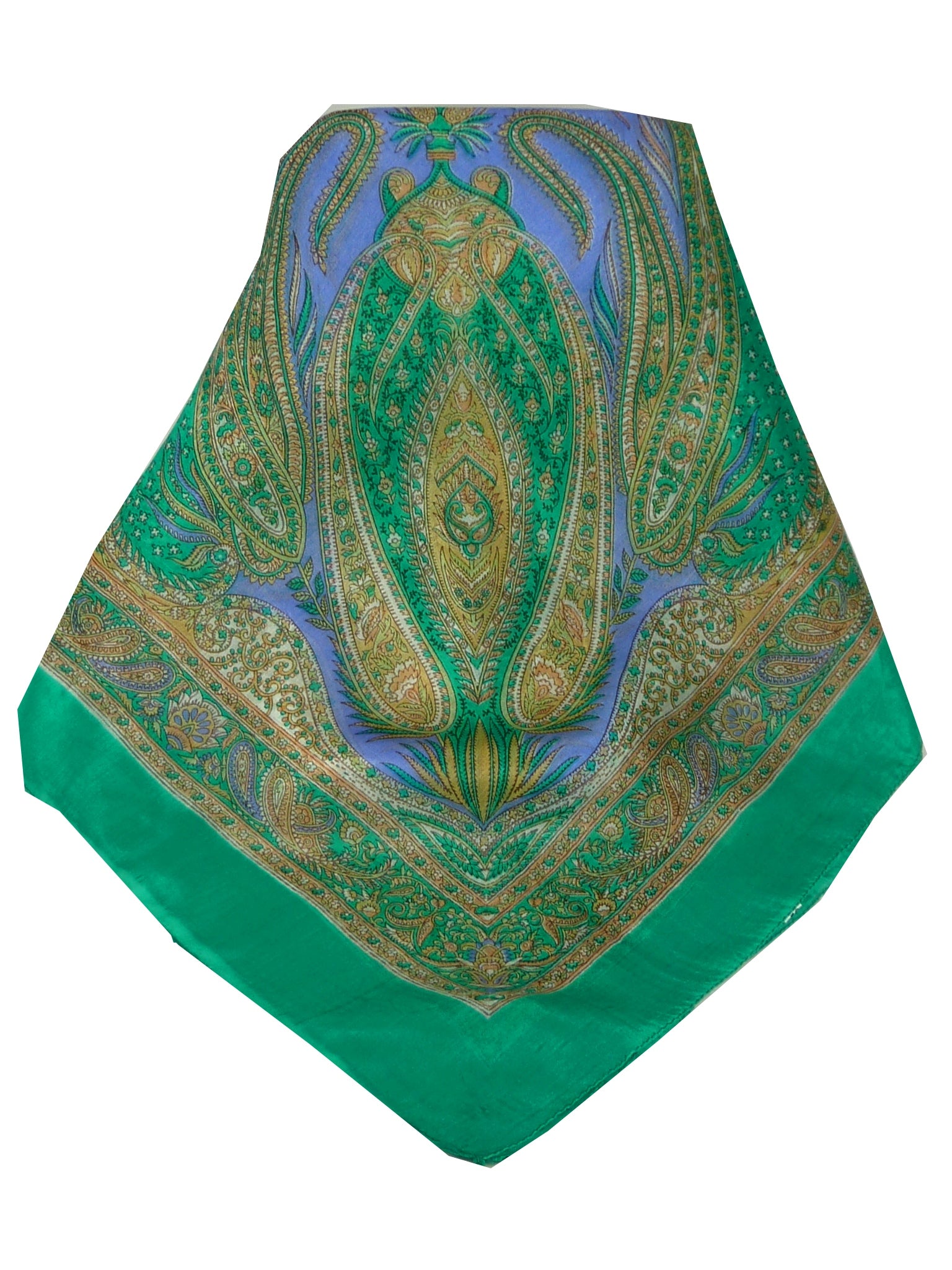 Mulberry Silk Classic Square Scarf Harisa Green by Pashmina & Silk