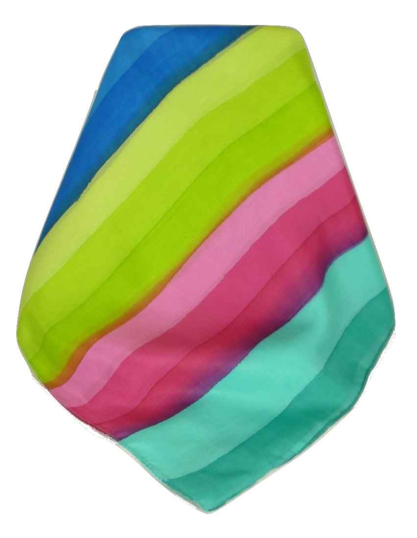 Sciarpa Lunga di Seta di Gelso Classic Rainbow Kishori da Pashmina & Silk