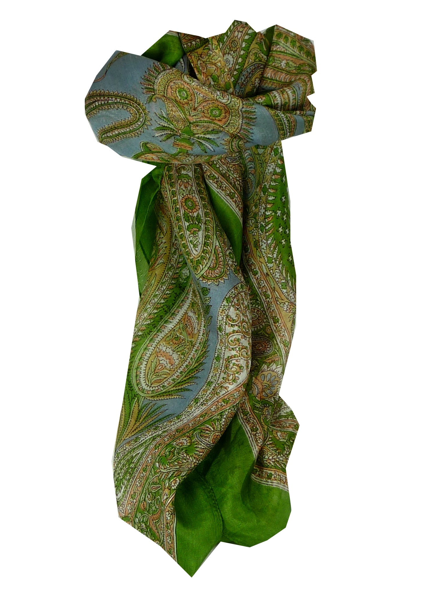Mulberry Silk Classic Square Scarf Harisa Sage by Pashmina & Silk