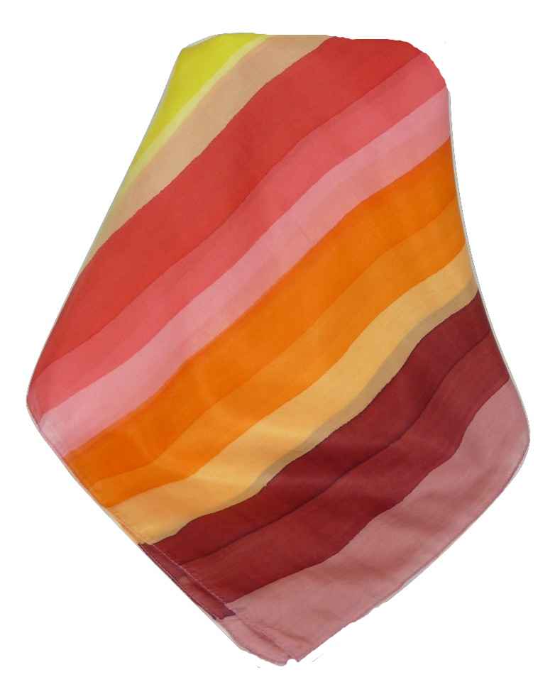 Sciarpa Lunga di Seta di Gelso Classic Rainbow Lata da Pashmina & Silk