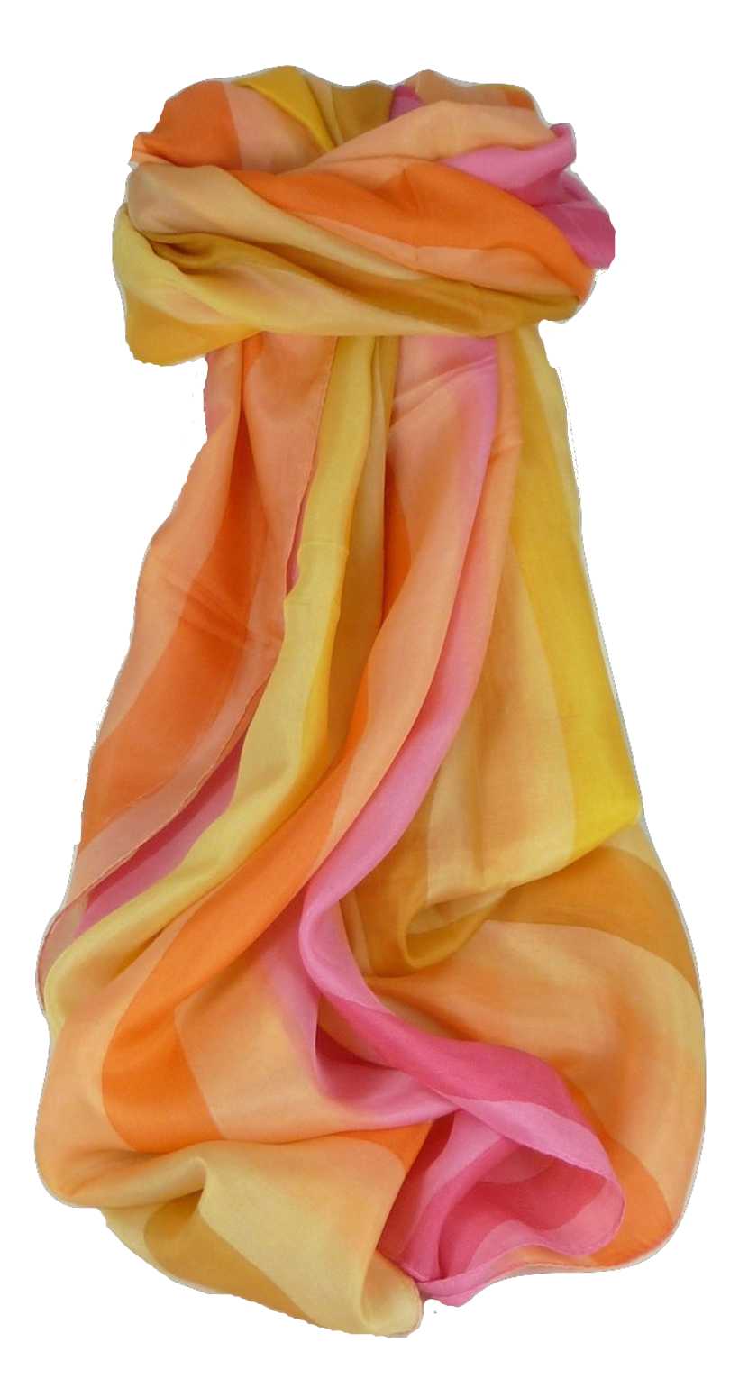 Sciarpa Lunga di Seta di Gelso Classic Rainbow Loke da Pashmina & Silk