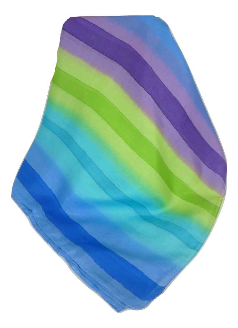 Sciarpa Lunga di Seta di Gelso Classic Rainbow Manohar da Pashmina & Silk