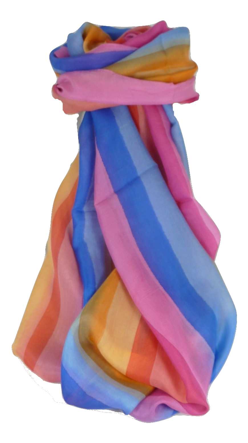 Sciarpa Lunga di Seta di Gelso Classic Rainbow Modi da Pashmina & Silk