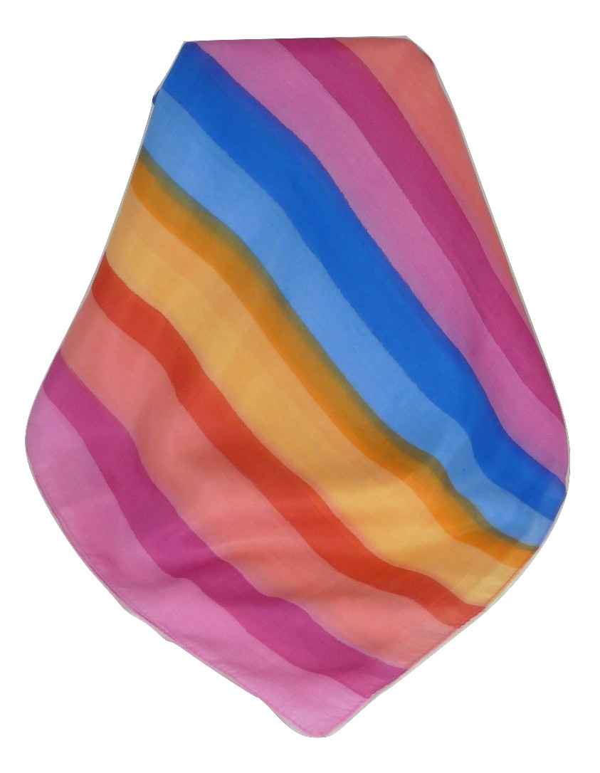 Sciarpa Lunga di Seta di Gelso Classic Rainbow Modi da Pashmina & Silk