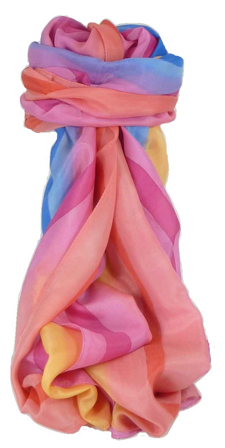 Sciarpa Lunga di Seta di Gelso Classic Rainbow Nigam da Pashmina & Silk