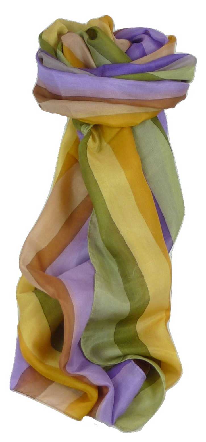 Sciarpa Lunga di Seta di Gelso Classic Rainbow Prasad da Pashmina & Silk