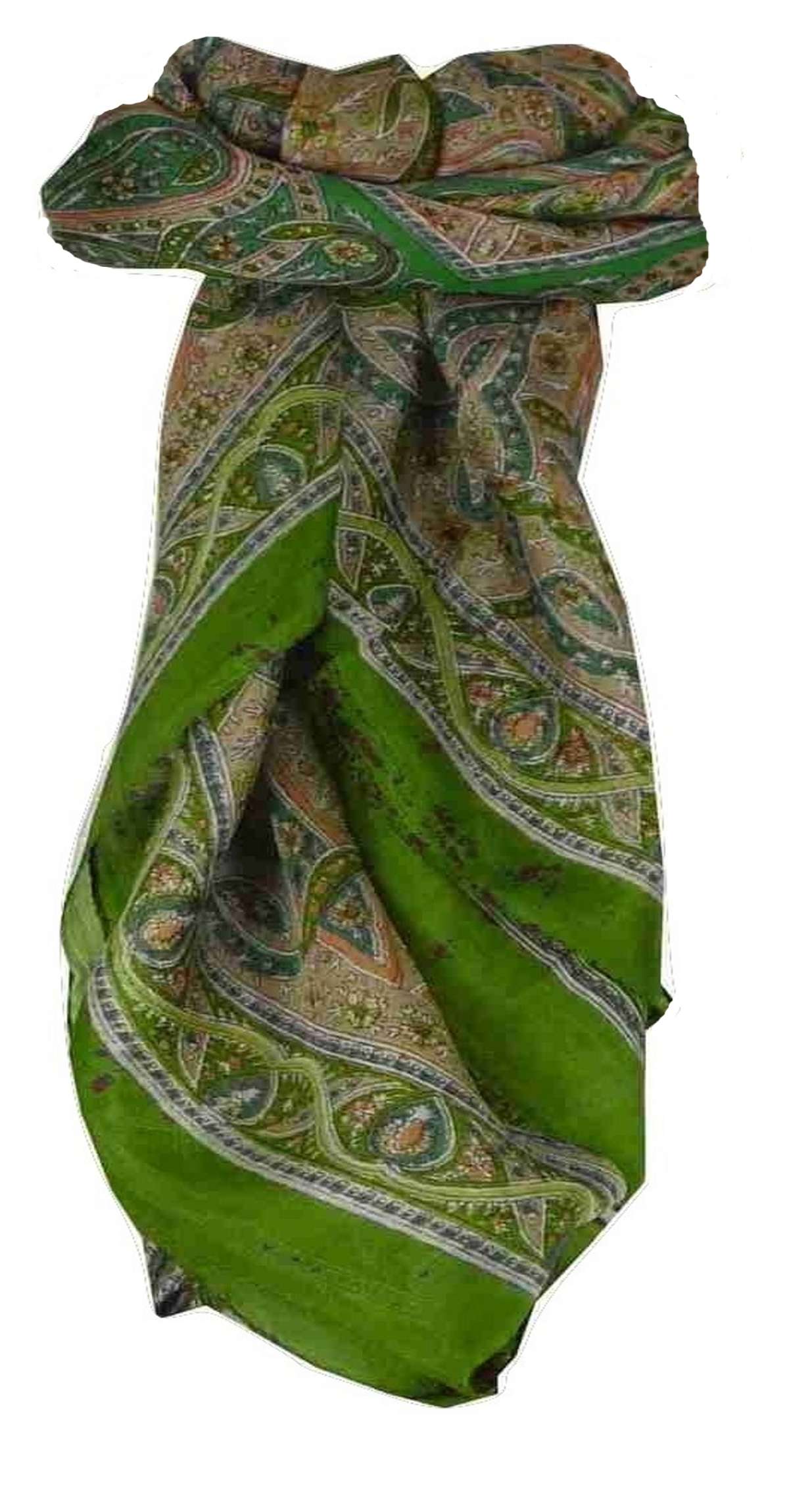Echarpe Traditional Soie de Mûrier Yamuna Sage de Pashmina & Silk 