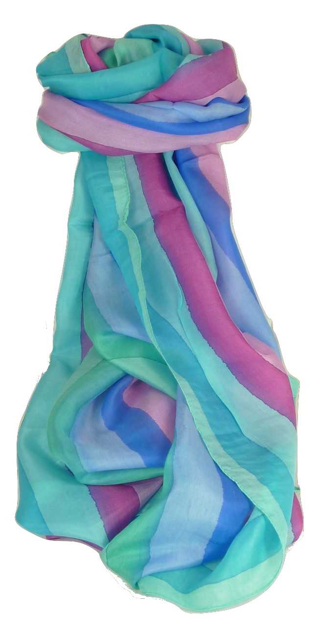 Sciarpa Lunga di Seta di Gelso Classic Rainbow Preety da Pashmina & Silk