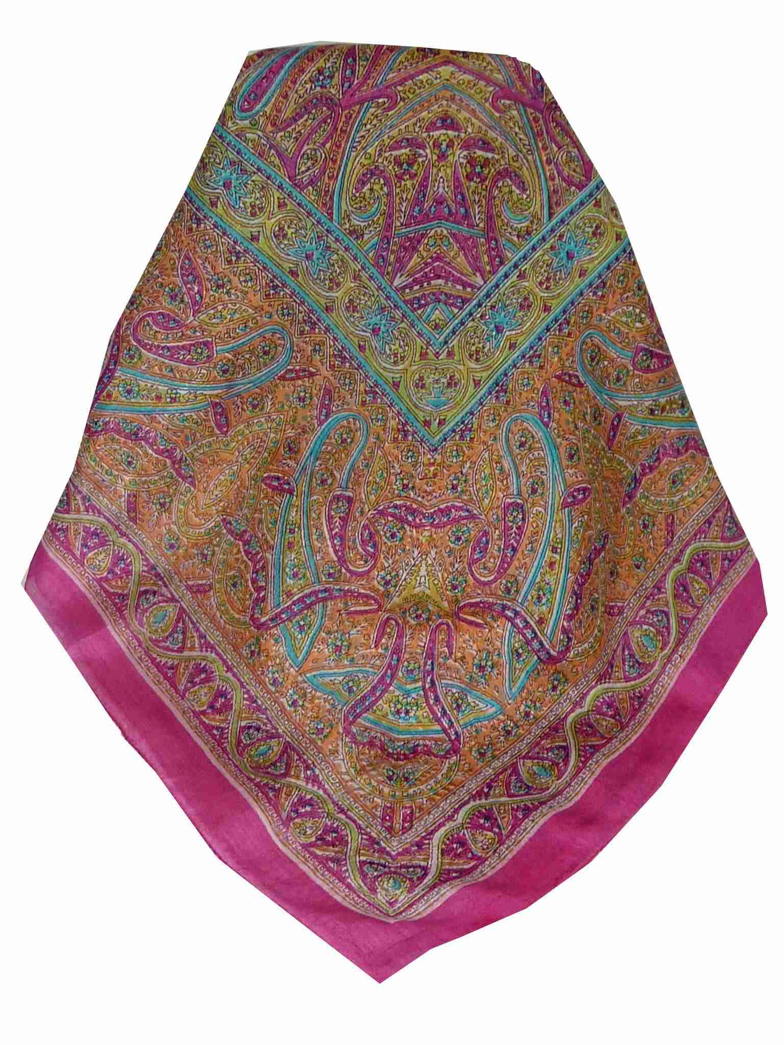 Echarpe Traditional Soie de Mûrier Yamuna Carnation de Pashmina & Silk 