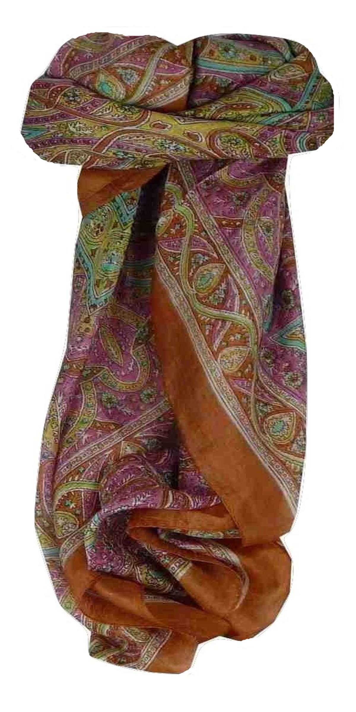Echarpe Traditional Soie de Mûrier Yamuna Copper de Pashmina & Silk 