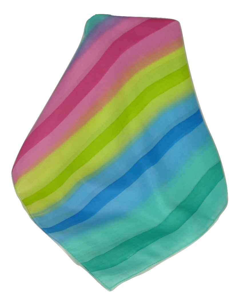 Sciarpa Lunga di Seta di Gelso Classic Rainbow Ratra da Pashmina & Silk