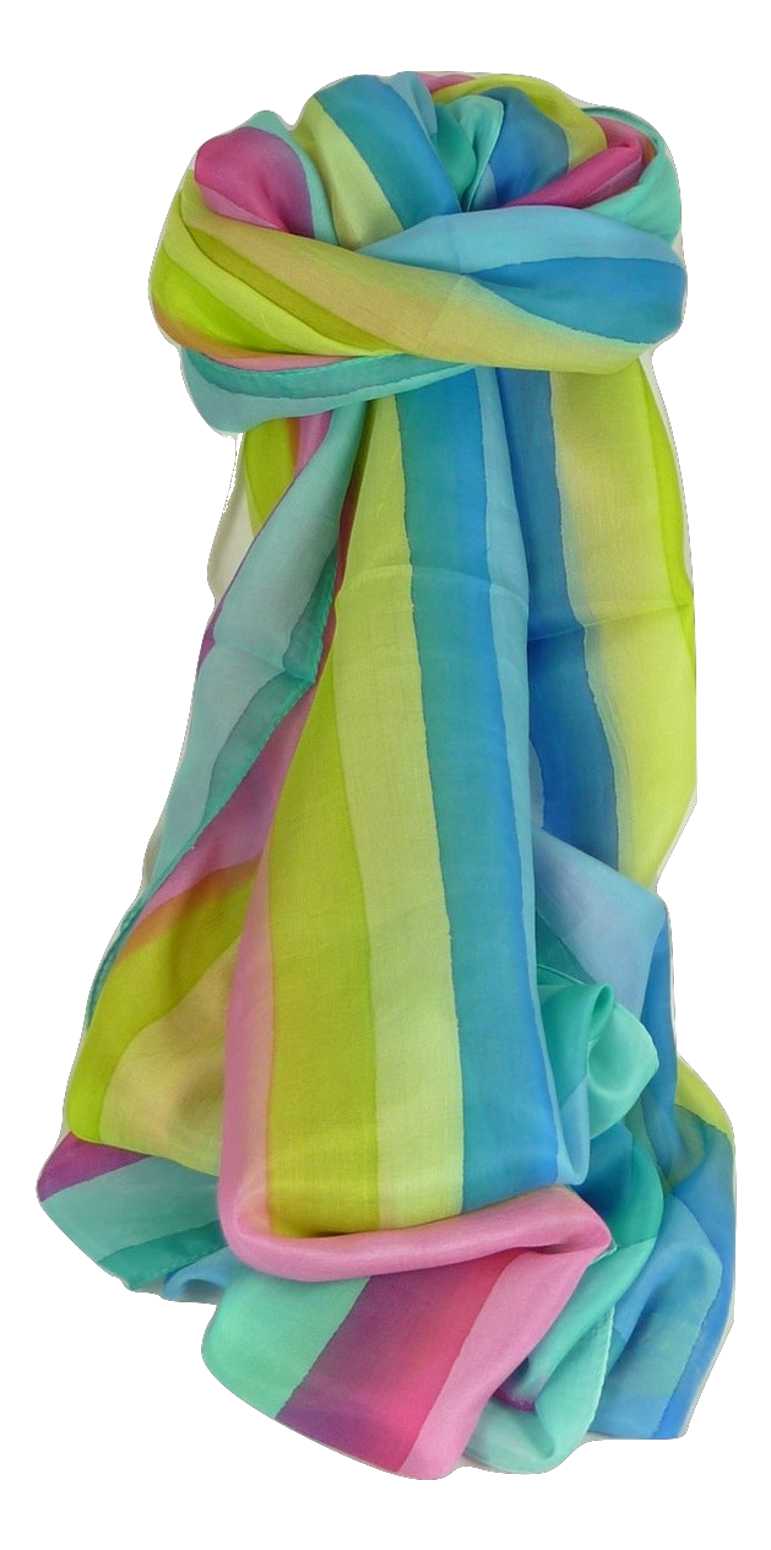 Sciarpa Lunga di Seta di Gelso Classic Rainbow Rayan da Pashmina & Silk