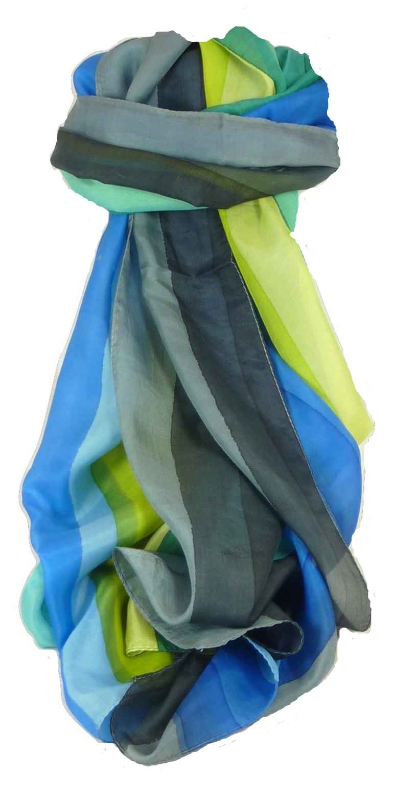 Sciarpa Lunga di Seta di Gelso Classic Rainbow Srini da Pashmina & Silk