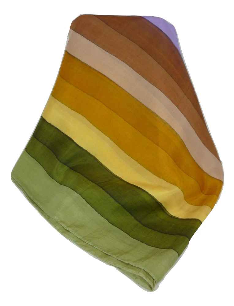 Sciarpa Lunga di Seta di Gelso Classic Rainbow Tendulka da Pashmina & Silk