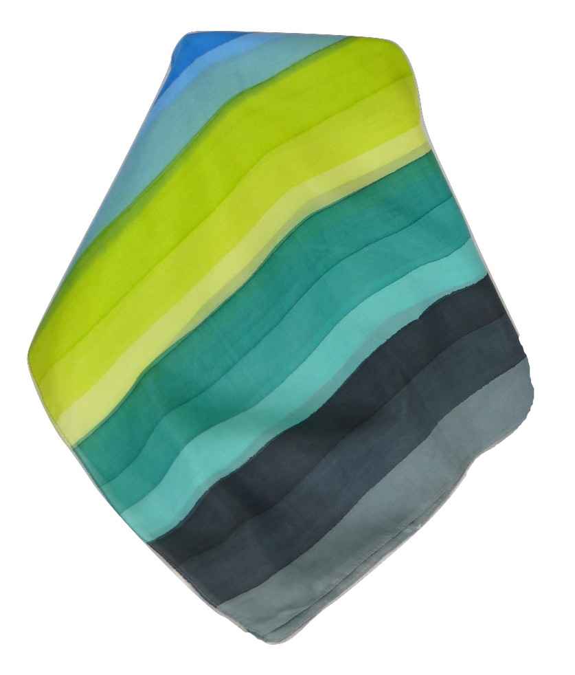 Sciarpa Lunga di Seta di Gelso Classic Rainbow Veena da Pashmina & Silk